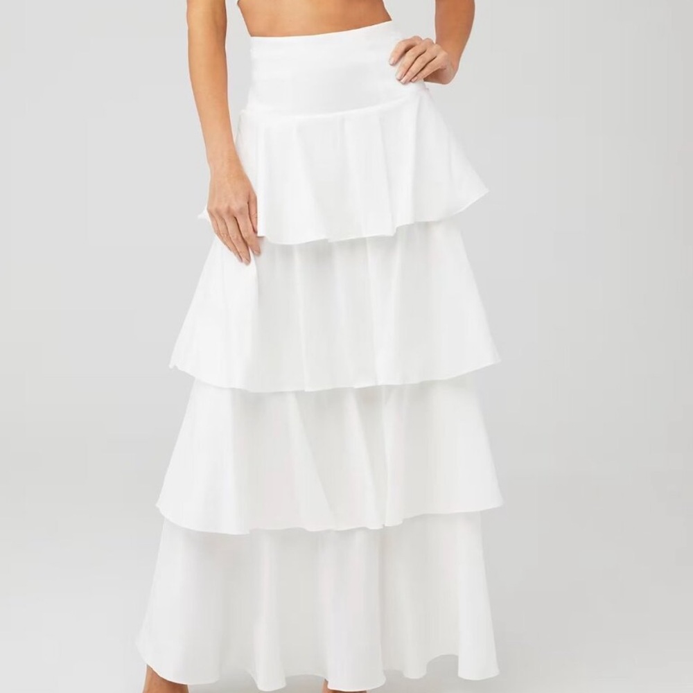 Show Me Your MuMu Katrine Maxi Tiered Skirt XS